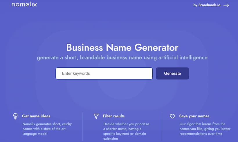 Namelix: The AI-Powered Business Name Generator