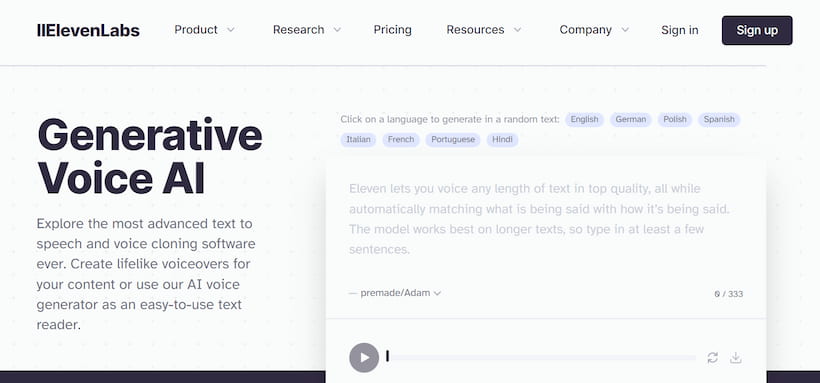 Eleven Labs: Where Text Meets Lifelike Voice