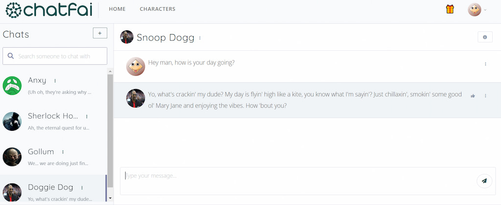 ChatFAI Snoop Dogg Chat