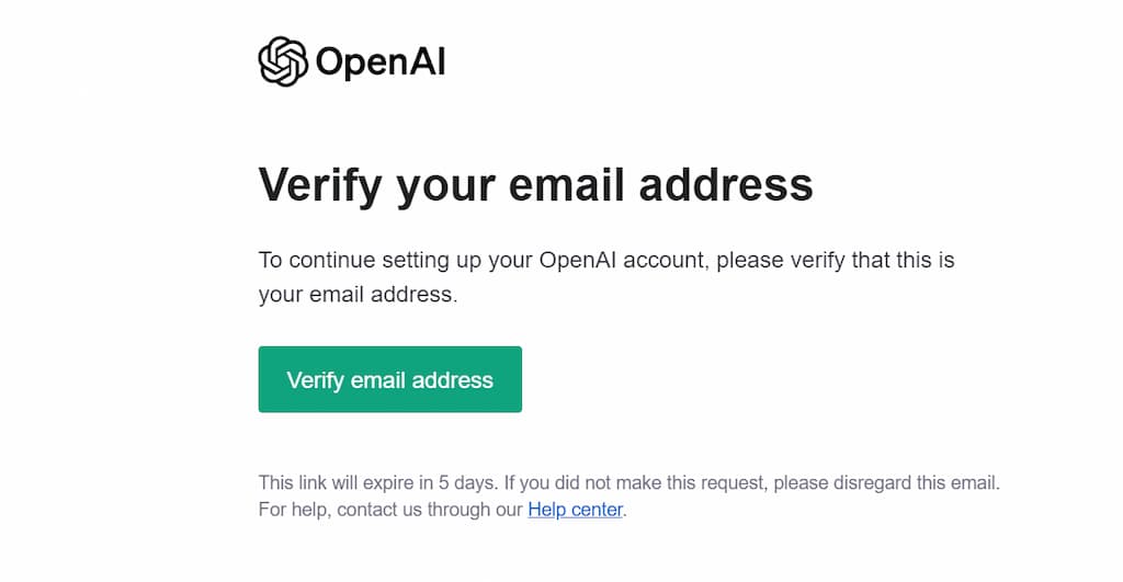 ChatGPT Login - Email Verification Confirmed